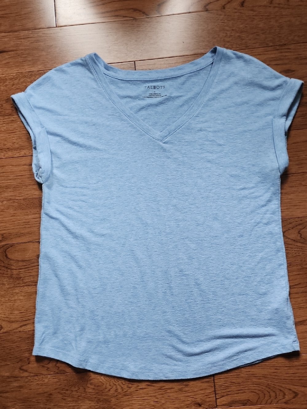 Talbots Light Blue V-Neck Women's Tee